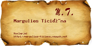 Margulies Ticiána névjegykártya
